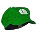 Circle Mario and Luigi Embroidered Cotton Newsboy Cap - Lime
