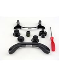 Video Games: Xbox 360 Controller Custom Mod Kit - BLACK - Thumbsticks, Dpad, RB LB, ABXY, Trim, Triggers, Guide, T8 Security Driver - Llamma