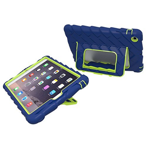 Apple iPad mini iPad mini Retina iPad mini 3 Hideaway with Stand Blue Gumdrop Cases Silicone Rugged Shock Absorbing Protective Dual Layer Cover Case