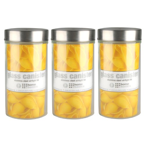 HDS Trading GJ10826 Glass Jar Round Large (3 Piece)