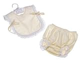 Cloud 9 Luxurious Pima Cotton Sateen Apron & Fancy Pant Set - Mist: 0 - 6 Months