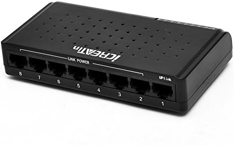 iCreatin 8-port 10/100Mbps Smart Ethernet POE Switch with 7- PoE ports [ NOT include External Power supply]