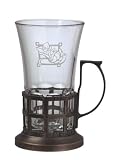 Pfaltzgraff Mission Flower Metal Glass Holder
