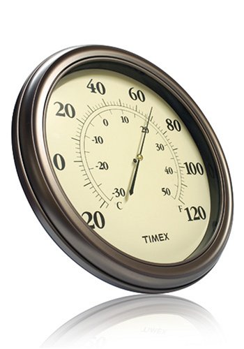 Timex TX3000-2 11.06-Inch Patio Thermometer with Glass Lens and PVC Dial (Copper)