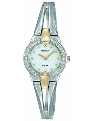 Seiko Womens SUP052 Two Tone Stainless Steel Analog with White Dial Watch