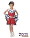 Patriotic Cheerleader Child Halloween Costume Size 6-8