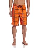Laguna Mens Wive Rider Elastic Waist Boardshort, Orange, X-Large