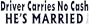 Driver Carries No Ca$h HE'S MARRIED decal bumper sticker