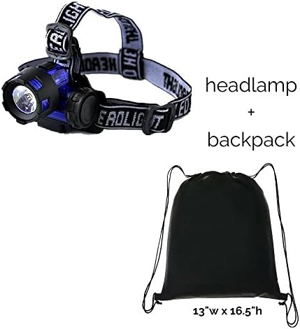 Human Tech LED Headlamp + Drawstring Backpack Gift