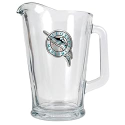 Florida Marlins MLB 60oz Glass Pitcher - Primary Logo by Great American Products