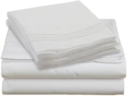 Vannier Comfort Fine Linens - SALE - 1# Bed Sheet Set on Amazon - Super Silky Soft - Luxury 1800 Bedding Collection - HIGHEST QUALITY 100% Brushed Microfiber - Wrinkle, Fade, Stain Resistant - Hypoallergenic - Deep Pockets - Fitted &amp; Flat Sheets, Pillowcases - Best for Bedroom, Guest Room, Childrens Room, RV, Vacation Home (King, White)