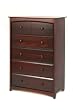 Beatrice 5 Drawer Chest In Cherry Finish By Storkcraft Baby Furniture