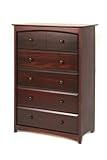 Stork Craft Beatrice 5 Drawer Chest, Cherry