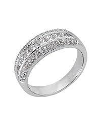 14K White Gold 1.22cttw Round Diamond Fashion Ring
