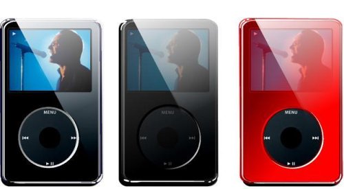 Electronics: Speck Products 60 GB iPod Video See Thru Hard Case 3 Pack  Clear, Black, Red 