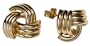 14k Yellow Gold Tube Love Knot Earrings
