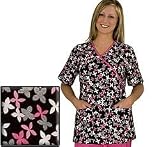 Cherokee Uniforms Shibori Mock Wrap Scrub Top (Size XS Only)