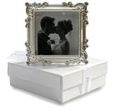 from Unravel A Gift Decorative Metal Silver Photoframe with Diamonte Stones by Unravel A Gift