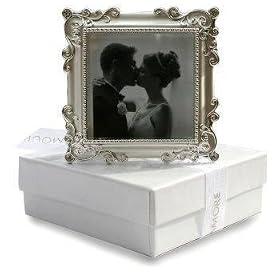 Decorative Metal Silver Photoframe with Diamonte Stones by Unravel A Gift