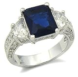 Antique Style Sapphire Cubic Zirconia Ring