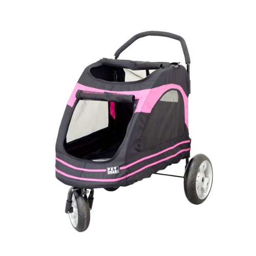 pink dog stroller