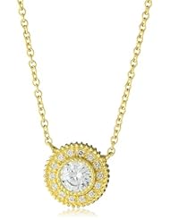 Freida Rothman Belargo Jewelry "Hamptons" Collection Gold Solitaire Nautical Button Necklace