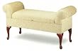 Queen Anne Style Legs Vanity Bench/Chair W/Upholstered Storage