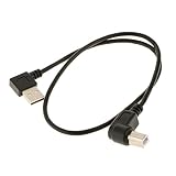 HP LEXMARK CANON EPSON 対応　直角　USB A to B male 　プリンタ延長ケーブル