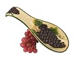 KITCHEN CERAMIC SPOON REST HOLDER TUSCANY GRAPE