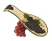 KITCHEN CERAMIC SPOON REST HOLDER TUSCANY GRAPE