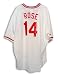 Pete Rose Autographed Cincinnati Reds Majestic White Jersey Inscribed 