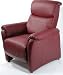 Home Leather Saloni Recliner 3 Positional Leather Cozy Recliner Chair Burgundy