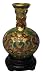 Set of 2 Chinese cloisonne copper body enameled vases, bases included, 2