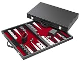 Philos 1730 - Backgammon, medium, Kunstleder rot Philos 1730 - Backgammon, medium, Kunstleder rot