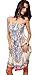 Honeystore Women's Fashion Spring Summer Flower Print Resort Beach Sundress Khaki M