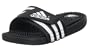 adidas Women's adissage Slide, Black/Black/Run White, 8 M