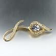 Swarovski Crystal Golden Lily Brooches & Pins