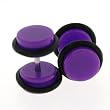 Fake Acrylic Plugs - Purple 16g Wire; 8mm - Sold as a Pair