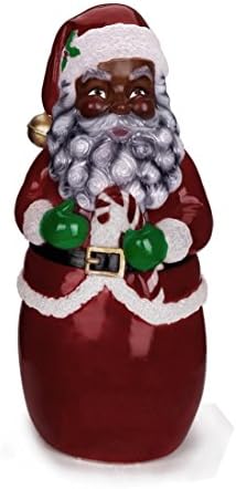 LED Light Xmas Santa Claus, Sincelee Christmas Xmas Ice Jam Gifts Kriss Kringle Lighted Yard Party Decoration with Battery Operated Warm White LED Lights (Black)