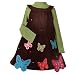 Apparel : Little Girls Clothes BROWN BUTTERFLY Dress 2Pc Outfit BONNIE JEAN Girl 4-6X