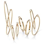 Set of 4 Pairs of Hoop Pierced Earrings