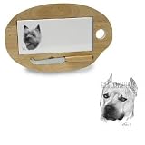 Wooden Cheese Board with Tile Insert featuring the American Staffordshire Terrier (12.75 inches)