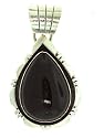 Sterling-silver Navajo Black Onyx Slider