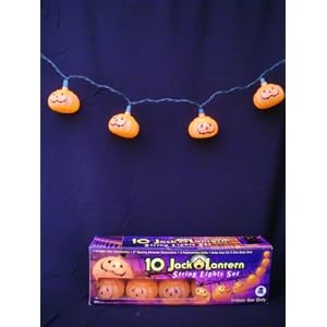 10 Light UL Approved Pumpkin Set by 