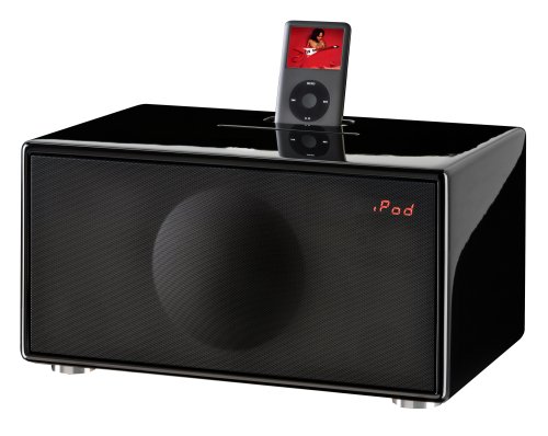 Geneva GEN M2 Soundsystem (CD-/MP3-Player mit Slot-In-Laufwerk, UKW-Tuner, Universal-Dock, HiFi-Verstärker) für Apple iPod schwarz