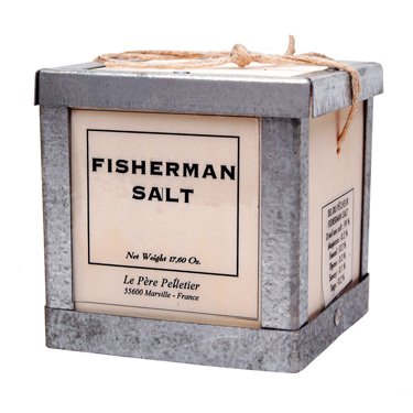 Le Pere Pelletier Fisherman Sea Salt in Wood Box 17.6 Oz with Herbs Marjoram, Fennel,... by French Thyme