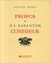 Propos de O. L. Barenton, confiseur