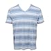 Lucky Brand Men's Blue Stripe V-Neck Tee
