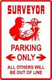 SURVEYOR PARKING sign * street highway
