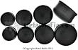BLACK SILICONE PLUGS PSILBK22- 22MM(7/8")